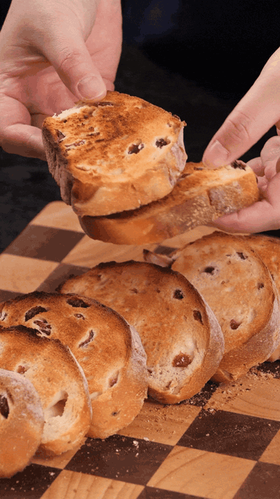 歐包切片，復(fù)烤烤脆